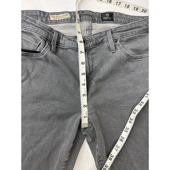 AG Adriano Goldschmied The Stevie Ankle Jeans Slim Straight Gray 32R - Picture 4 of 10
